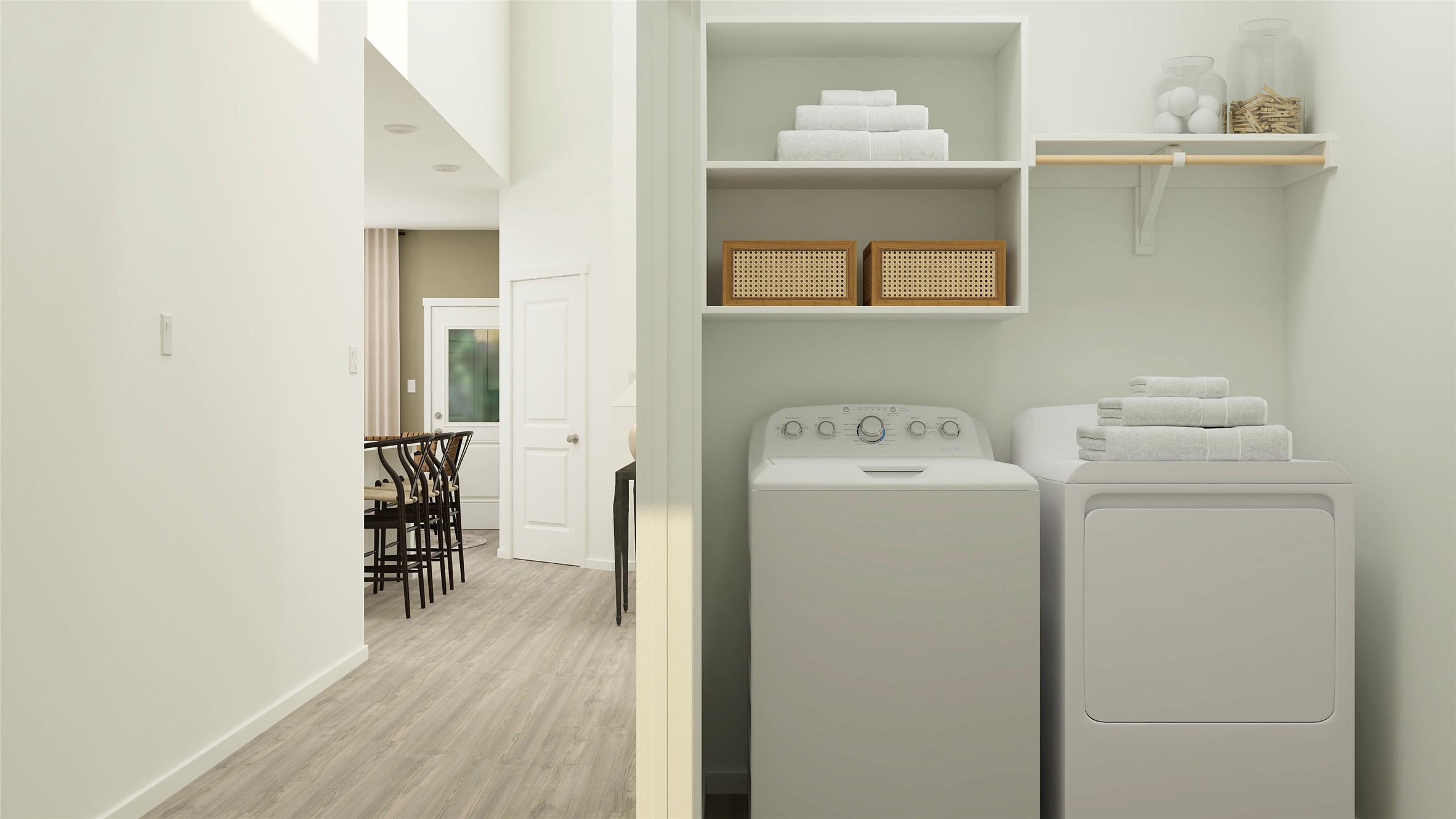 17918 Prairie Falcon Way Pflugerville, TX 78660 - Photo 18 of 25 a view of utility room with washer and dryer