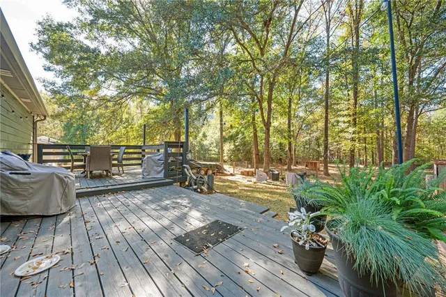 a view of outdoor space with seating area
