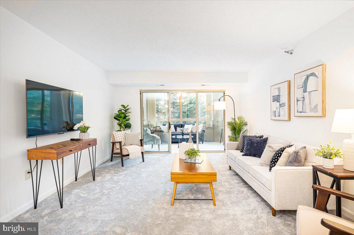 14805 Pennfield Circle, Unit 201 Silver Spring, MD 20906 - Photo 7 of 47 a living room with furniture a rug and a large window