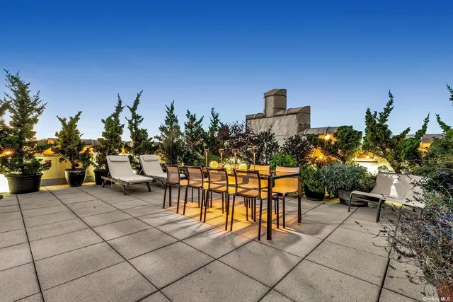 a building view with a outdoor space