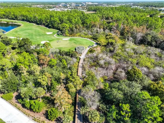 a view of a garden with a lake