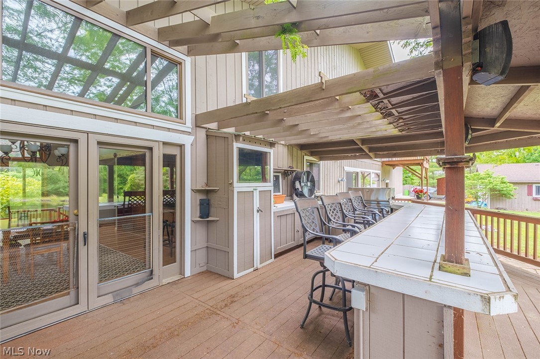 7121 Neff Road Valley City, OH 44280 - Photo 48 of 50 Wooden deck with french doors