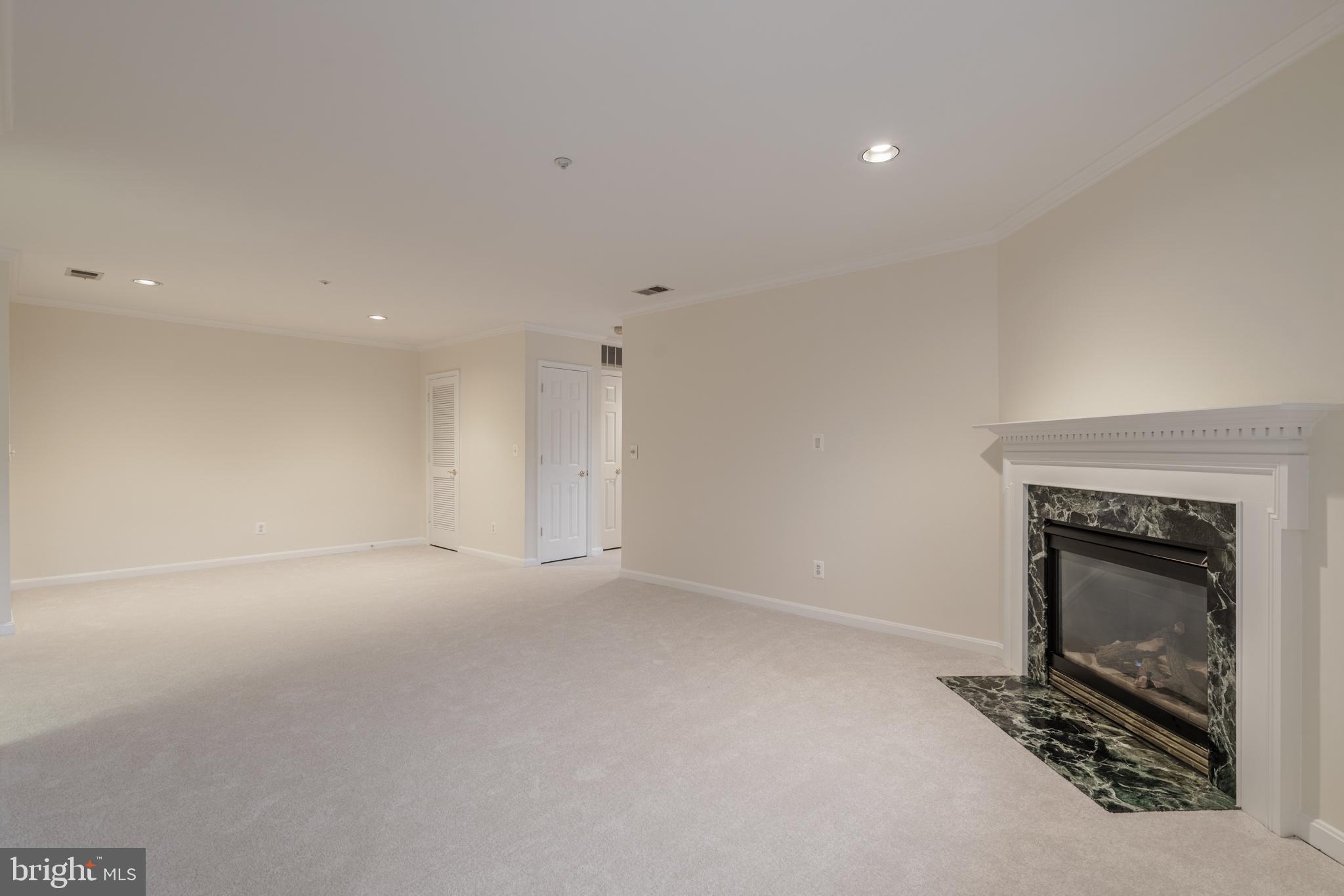 12350 Rosslare Ridge Road, Unit 204 Lutherville-Timonium, MD 21093 - Photo 5 of 19 Gas fireplace and crown moldings