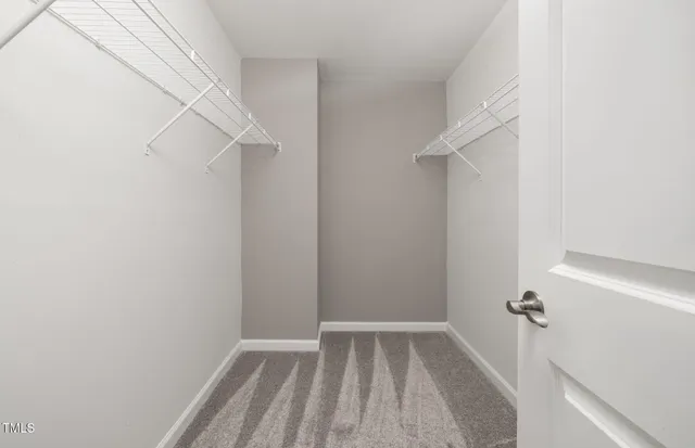 a view of small space with racks on the wall