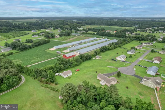 an aerial view of huge green field with lots of green space