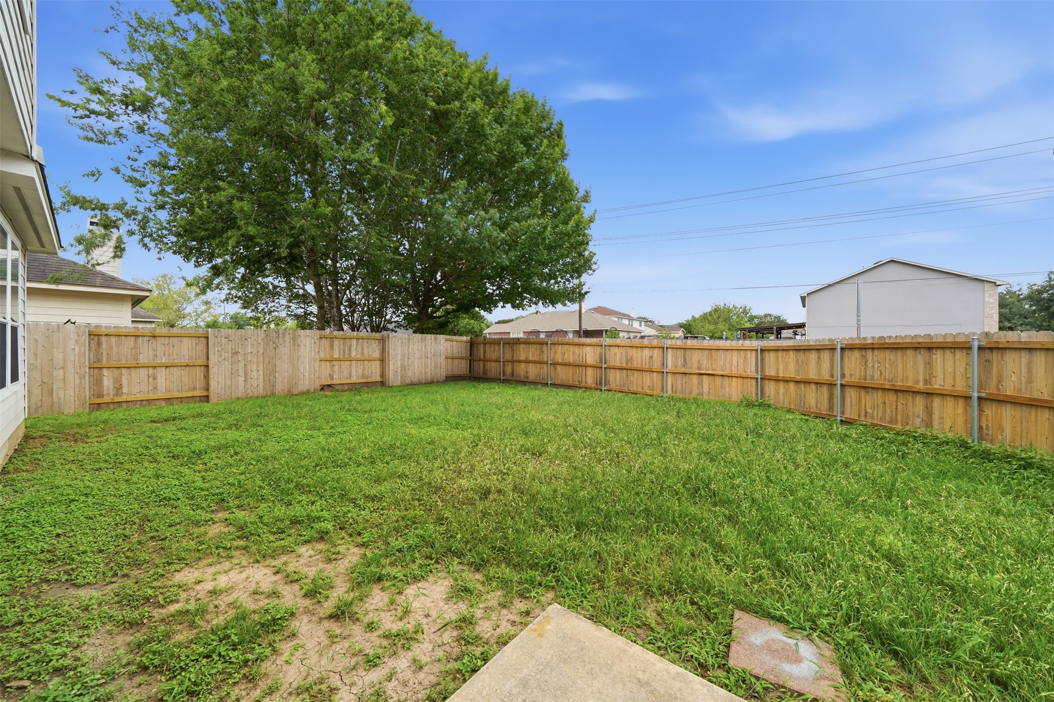 118 Invierno Street Kyle, TX 78640 - Photo 34 of 37 A spacious, enclosed backyard offers ample green space and privacy for outdoor enjoyment.