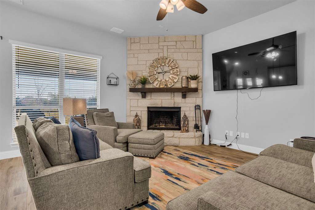 1566 Harrison Circle Waxahachie, TX 75165 - Photo 21 of 38 a living room with furniture and a flat screen tv