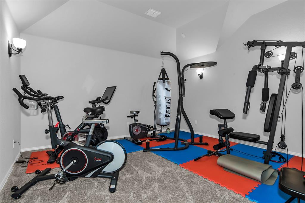 1566 Harrison Circle Waxahachie, TX 75165 - Photo 29 of 38 a view of a room with gym equipment