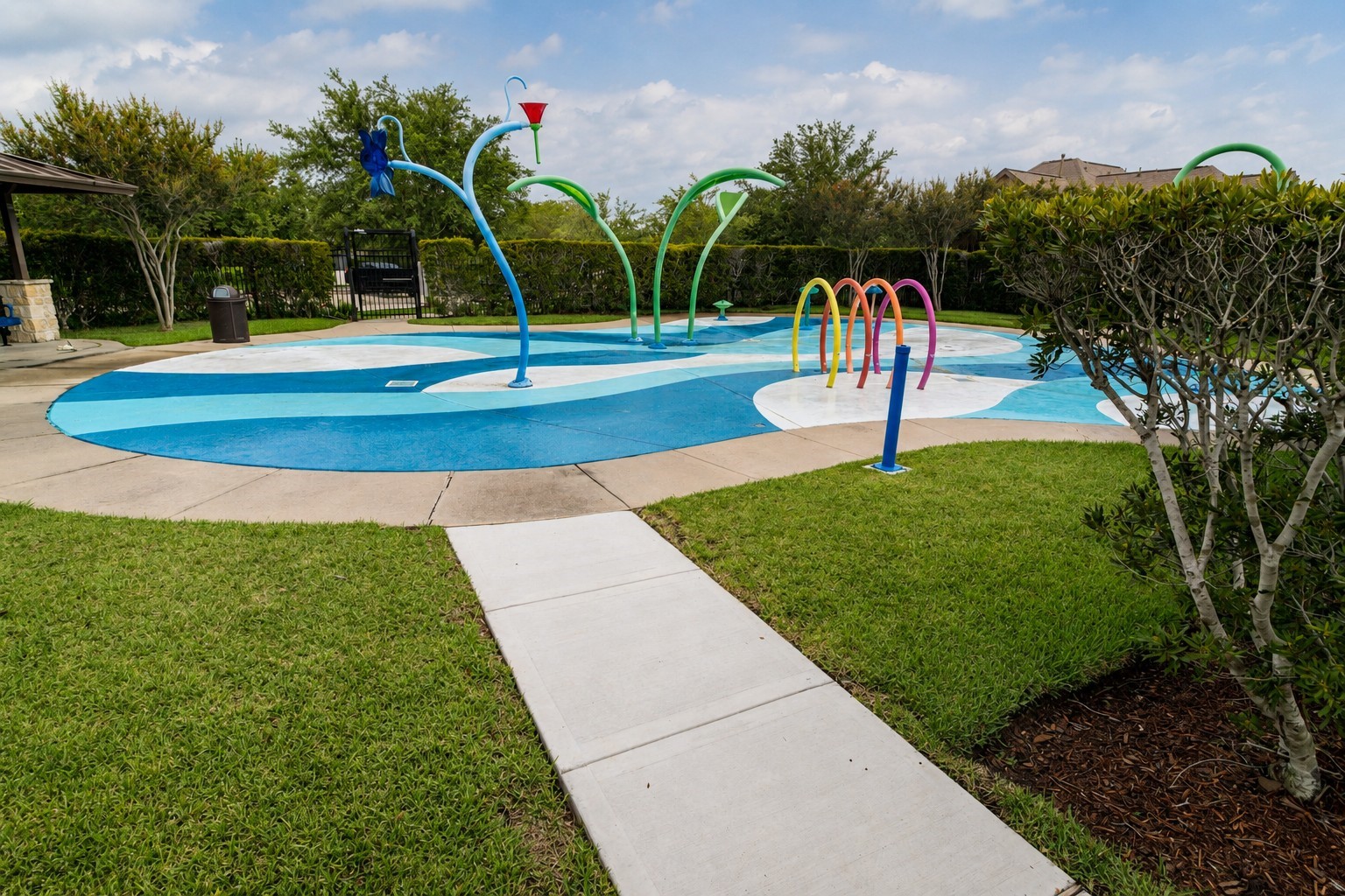 2326 Hamilton Pool Lane Friendswood, TX 77546 - Photo 47 of 49 a view of a backyard with slide
