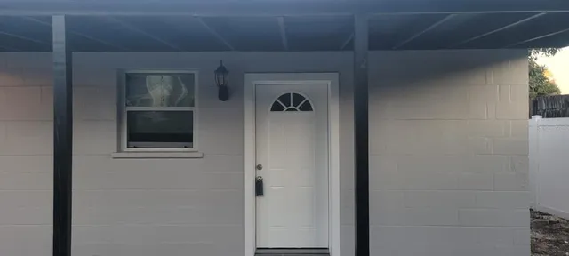 a view of front door