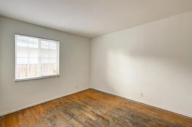 an empty room with a window