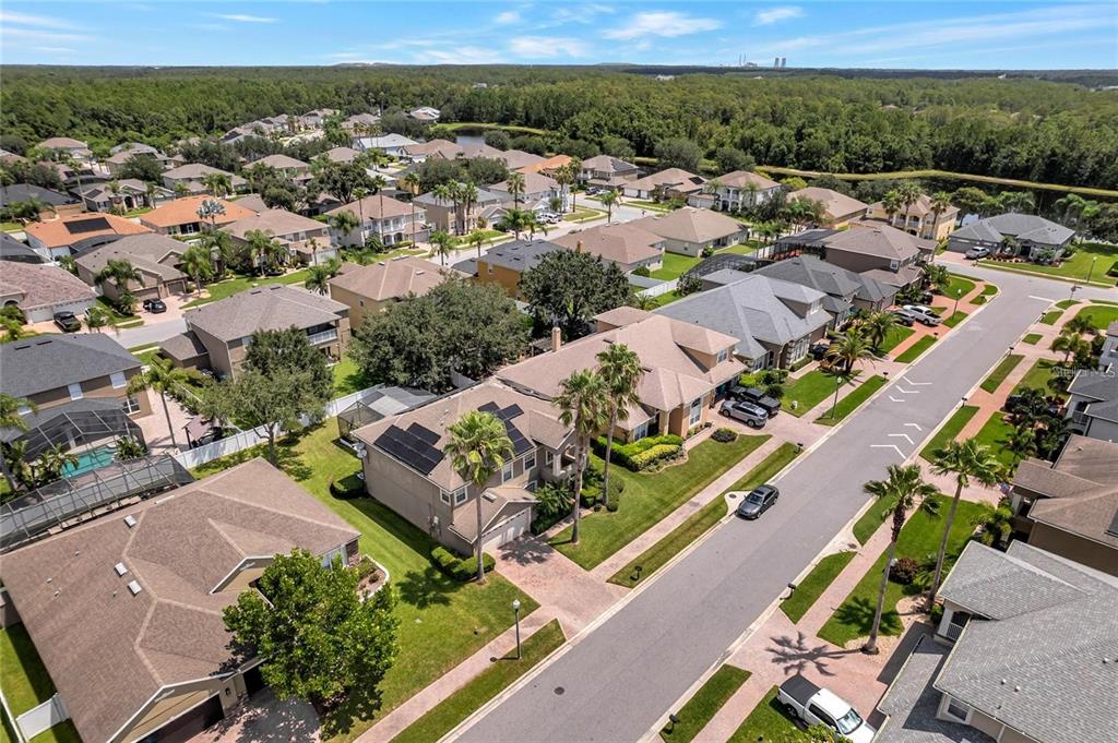 10023 Ians Ridge Road Orlando, FL 32832 - Photo 59 of 60 an aerial view of residential houses with outdoor space