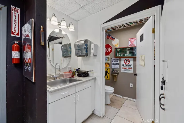 a city view with tall buildings