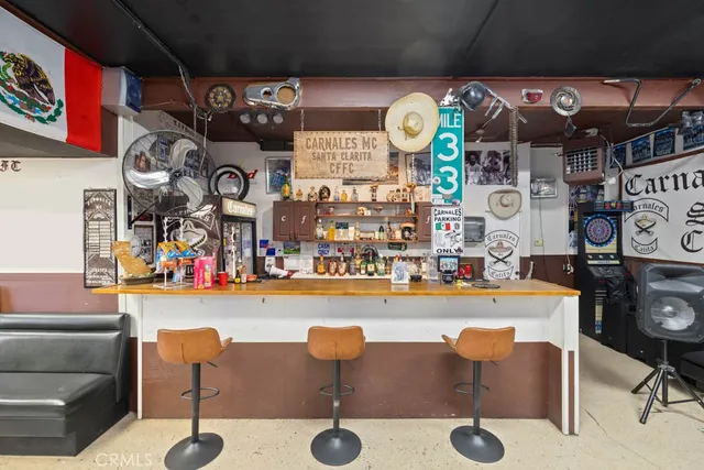 a bathroom with a sink and mirror