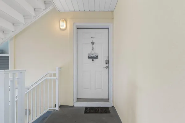 a view of front door