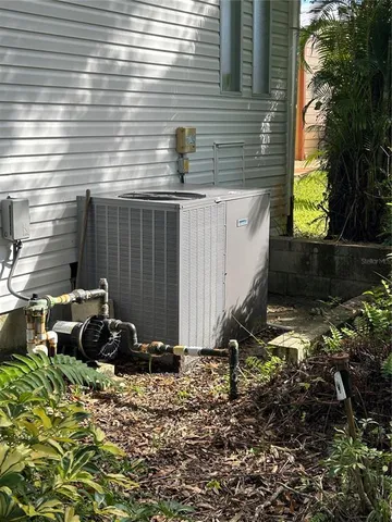 a view of a sign board with a yard