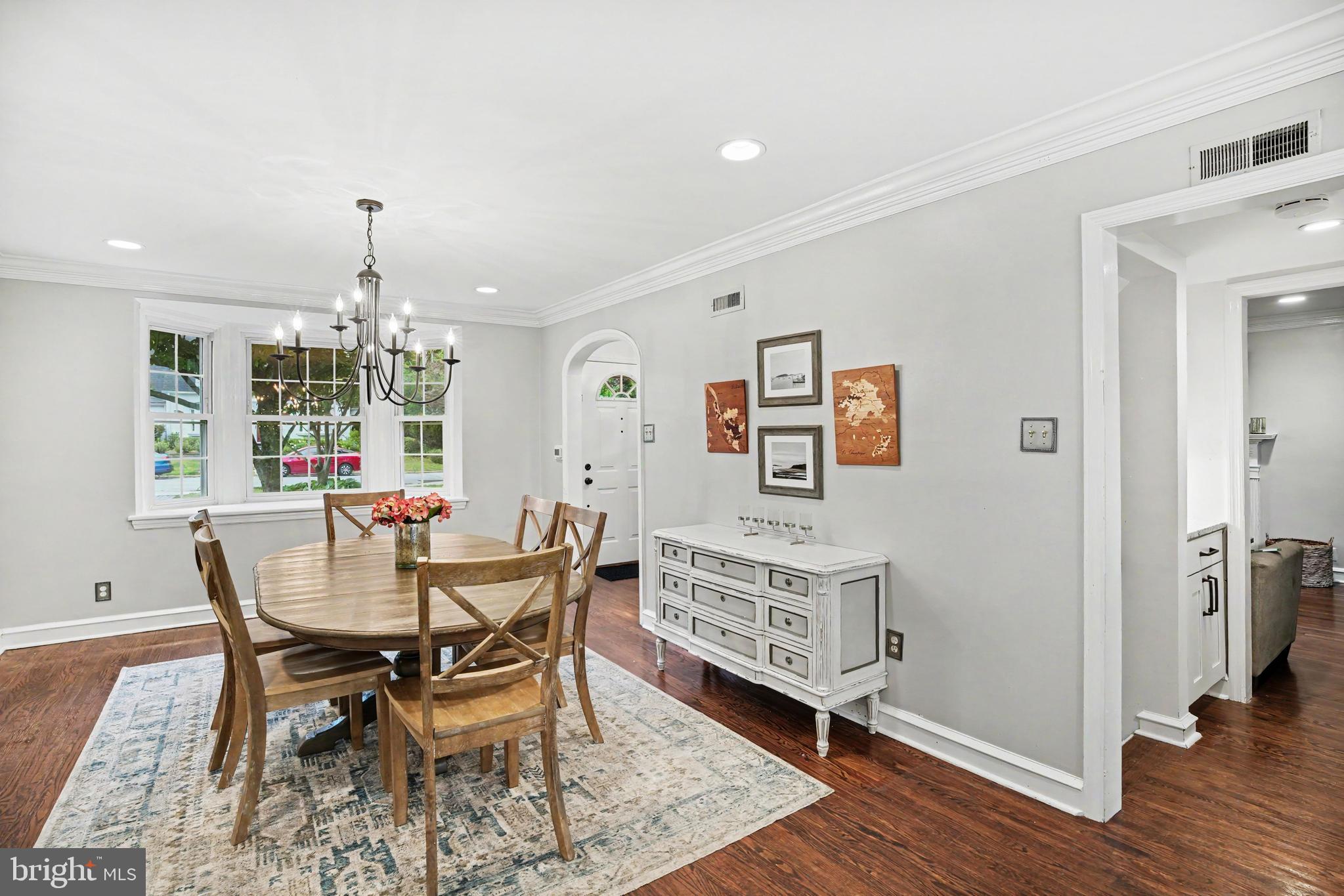 235 Hopkins Road Haddonfield, NJ 08033 - Photo 6 of 47 a view of a dining room with furniture window and wooden floor