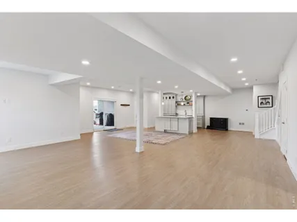a view of kitchen and a window
