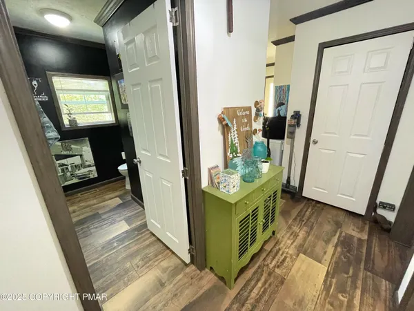 a view of a entryway of a house