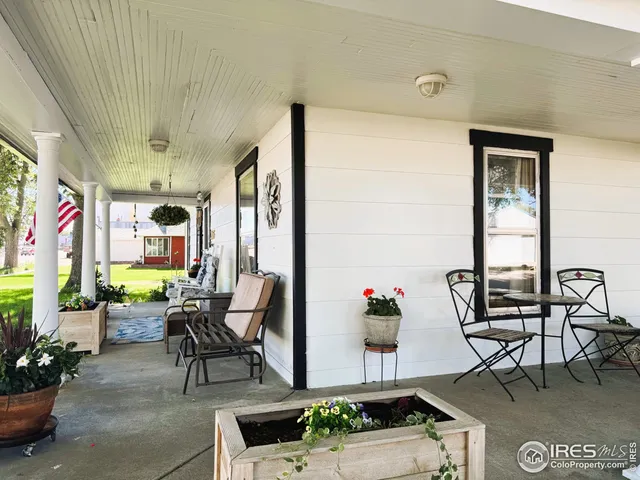 a outdoor space with chairs