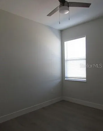 an empty room with a window
