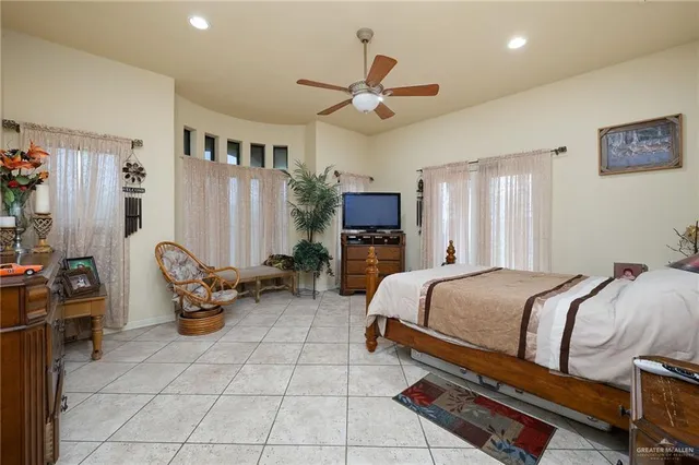 a bed room with a bed and furniture