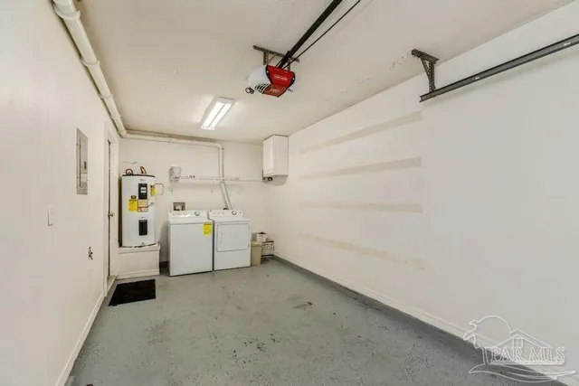 a view of a storage & utility room with racks on the wall