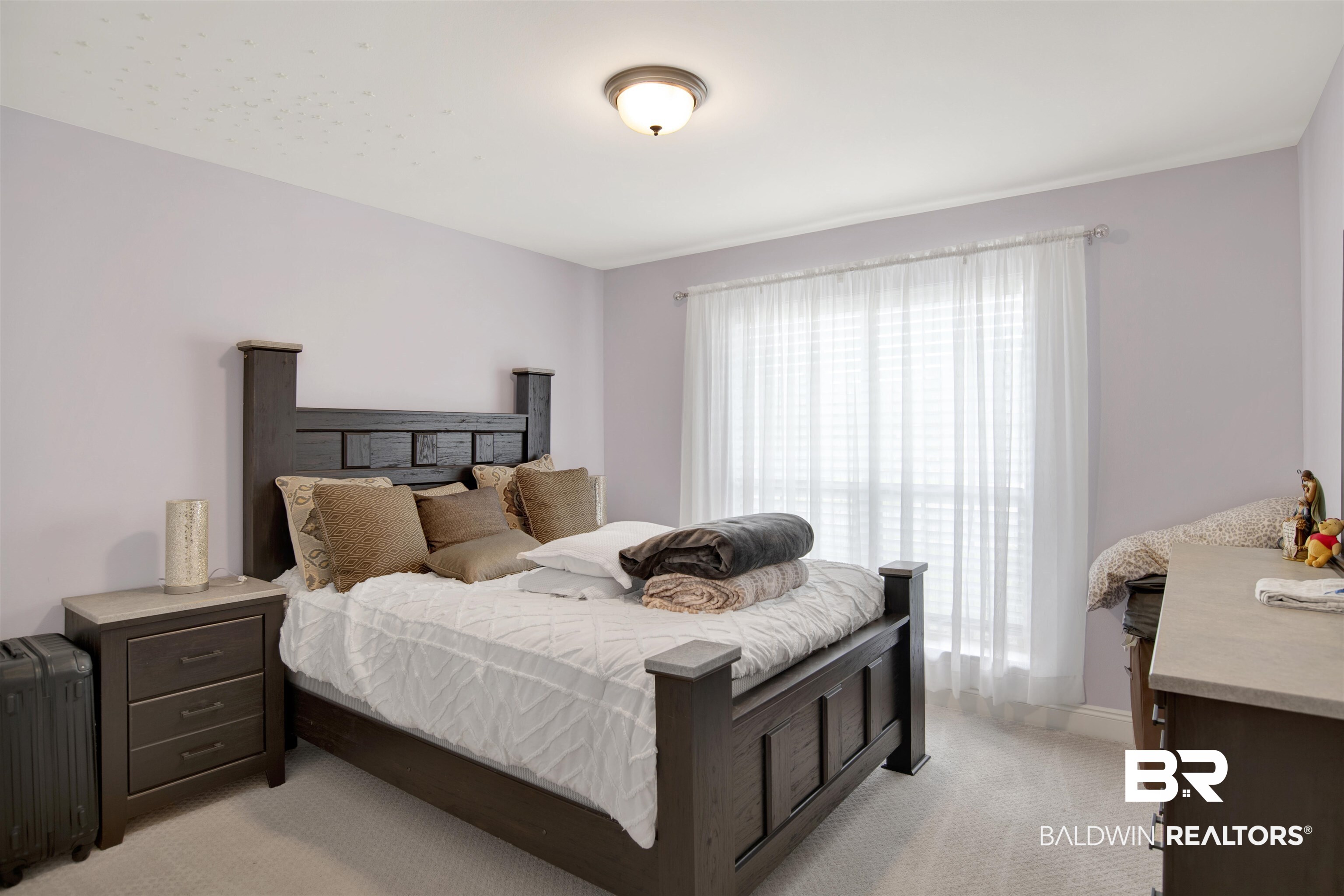 8542 Three Dean Way Mobile, AL 36695 - Photo 17 of 26 Bedroom featuring light carpet, radiator, and baseboards