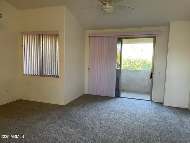 an empty room with a window