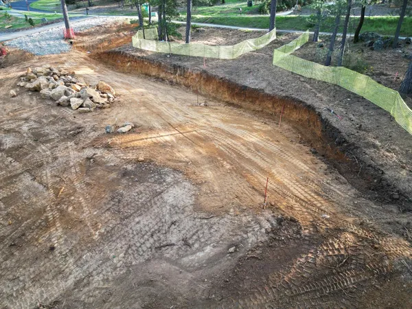 an aerial view of a city