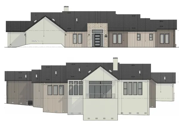 a view of a house with a bathtub