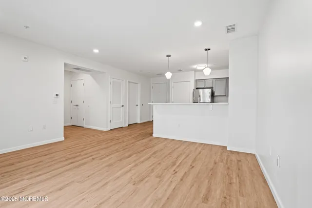 a view of a kitchen with kitchen and a sink