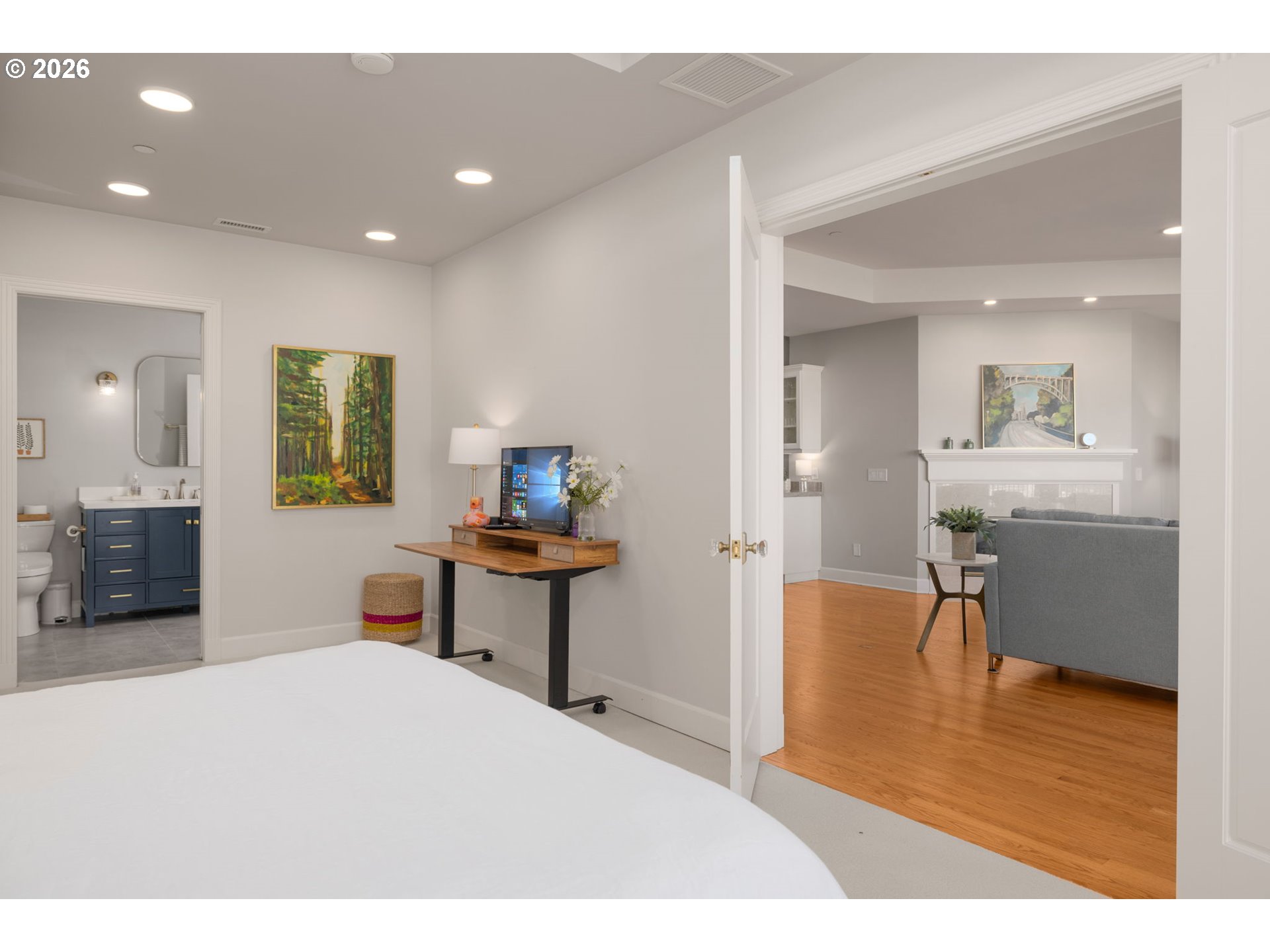 2020 Southwest Market St Drive, Unit 303 Portland, OR 97201 - Photo 23 of 31 a room with furniture and a wooden floor