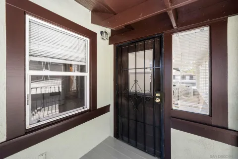 a view of front door