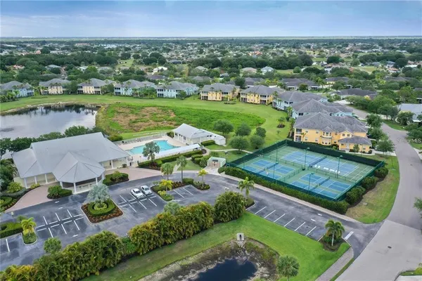 an aerial view of multiple house