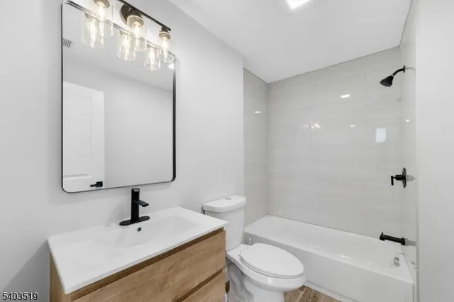 an empty room with a workbench