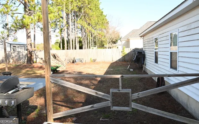 a view of outdoor space with seating area