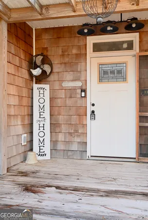 a view of a door of a house