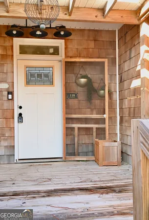 a view of a door of the house