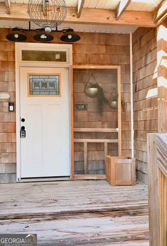 a view of a door of the house