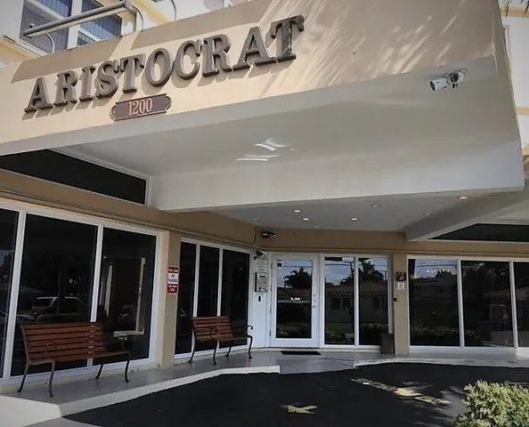 front view of a building with street