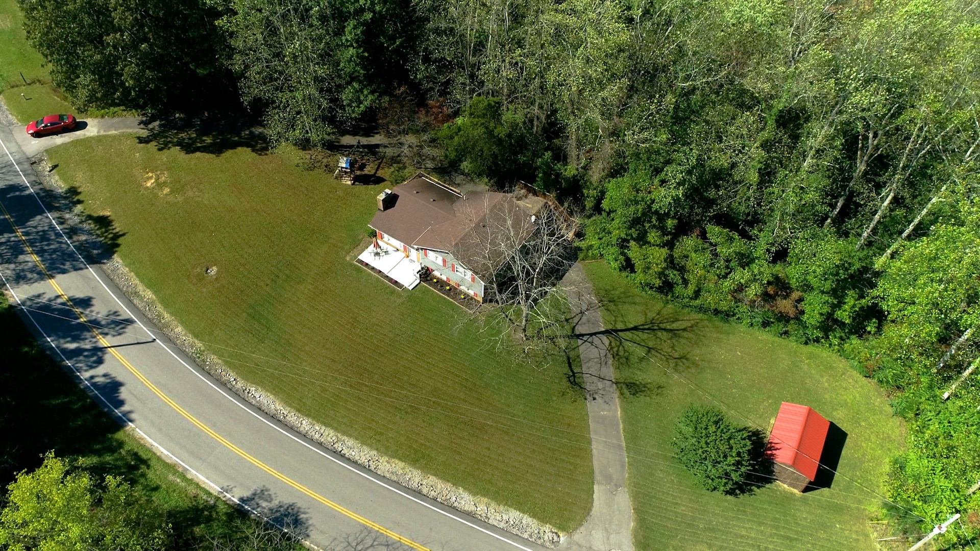 7306 Liberty Road Fairview, TN 37062 - Photo 6 of 19 an aerial view of ocean residential house with outdoor space and trees around