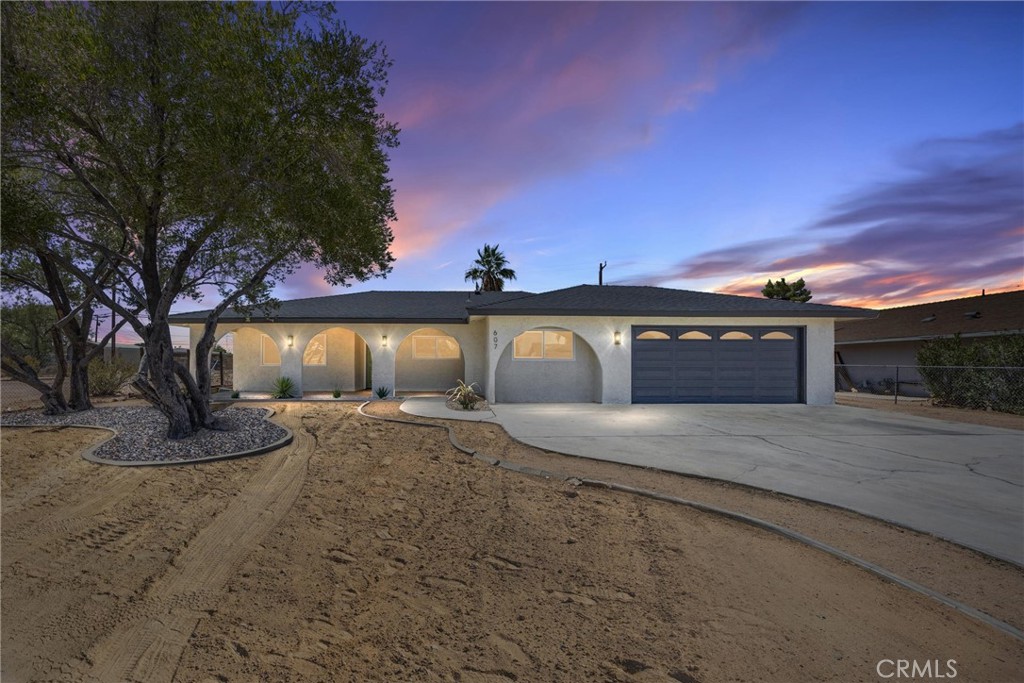 607 South Norma Street Ridgecrest, CA 93555 - Photo 1 of 1 a front view of a house with a yard and garage