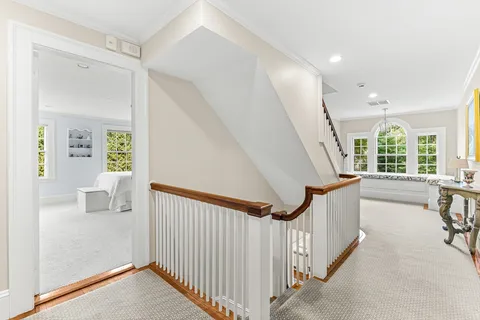 a view of an entryway with stairs