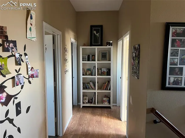 a view of an entryway with a door