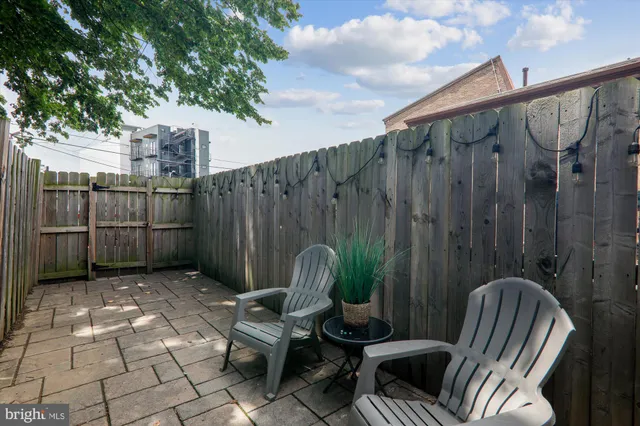 a view of outdoor space with chairs