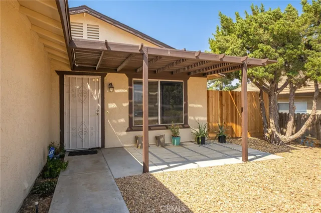 a building outdoor space with glass windows and door