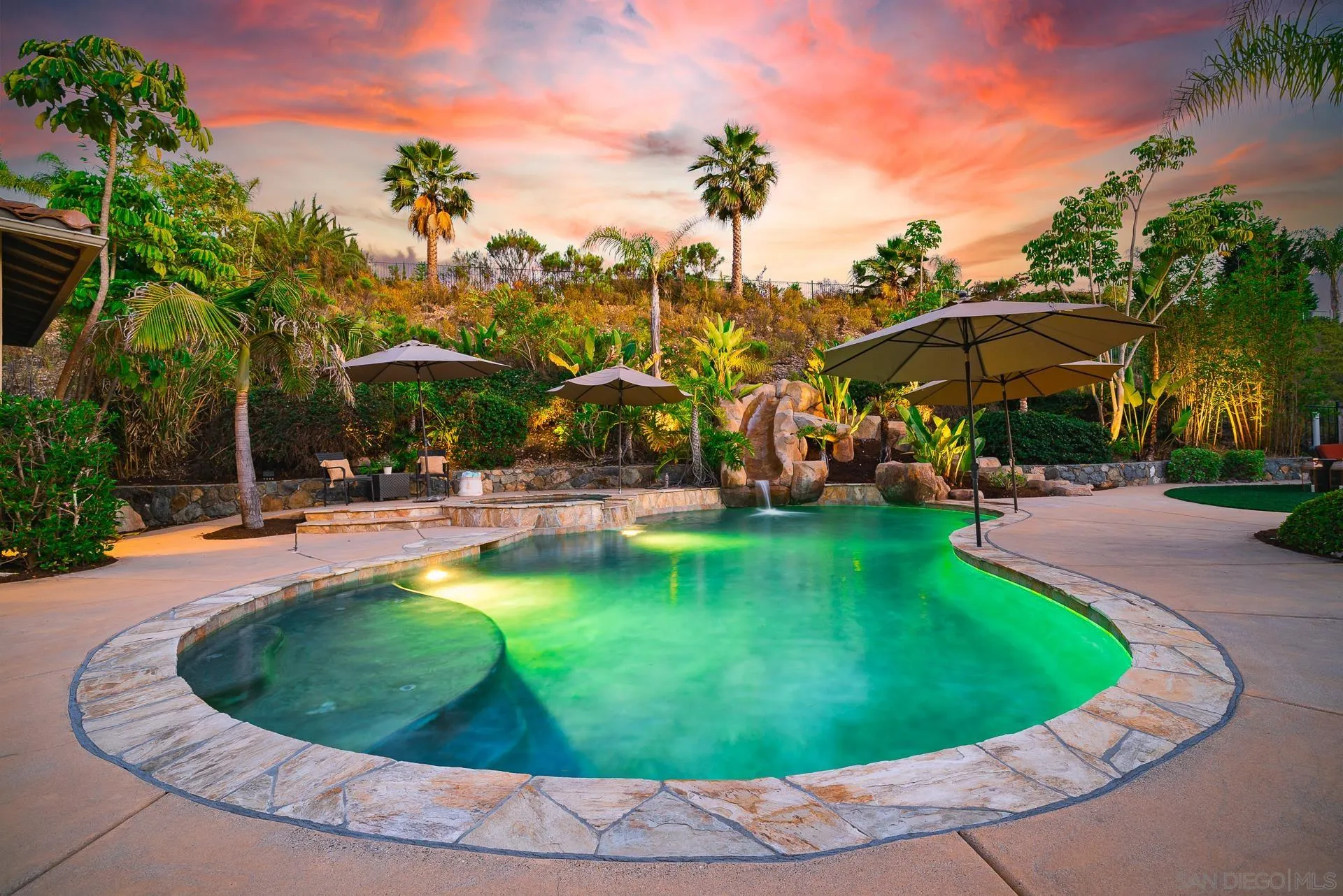14757 Whispering Ridge Road San Diego, CA 92131 - Photo 41 of 48 a view of a swimming pool with a patio