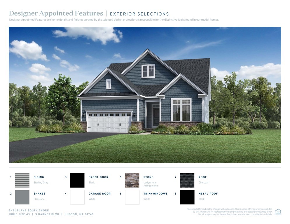 9 Barnes Boulevard, Unit 43 Hudson, MA 01749 - Photo 2 of 15 a black and white photo of a house