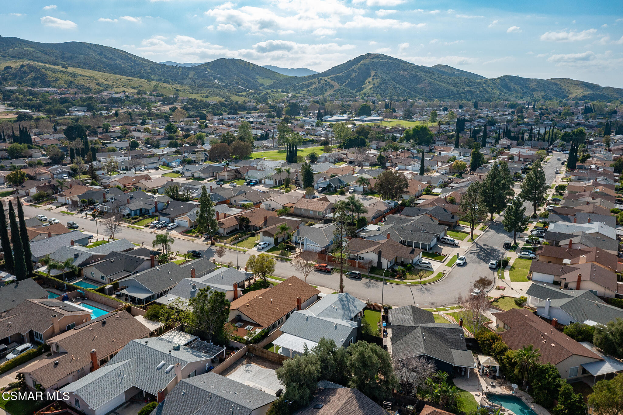 1860 Wychoff Avenue Simi Valley, CA 93063 - Photo 46 of 47 an aerial view of a city with lots of residential buildings